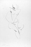 Artist: b'Powditch, Peter.' | Title: b'not titled [seated female nude]' | Date: c.1972 | Technique: b'lithograph, printed in black ink, from one plate'