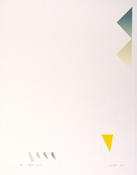Artist: Taylor, James. | Title: Negative yellow | Date: 1973 | Technique: etching, printed in colour, from multiple plates; embossing