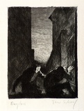 Artist: Scharf, Theo. | Title: Burglars | Date: c.1922 | Technique: etching and drypoint, printed in black ink, from one plate | Copyright: © The Estate of Theo Scharf.