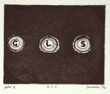 Artist: SANSOM, Gareth | Title: G.L.S. | Date: 1994, January - March | Technique: etching and aquatint, printed in black ink, from one plate