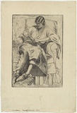 Artist: b'Huntley, Isabel.' | Title: b'Girl reading' | Date: 1929 | Technique: b'etching and aquatint, printed in black ink, from one plate' | Copyright: b'\xc2\xa9 Estate of Isabel Huntley, Douglas Huntley'