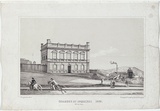 Artist: b'Cogne, Francois.' | Title: b'Chamber of Commerce 1859, Ballarat West.' | Date: 1859 | Technique: b'lithograph, printed in colour, from two stones (black image, buff tint-stone)'