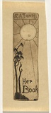 Artist: b'TRAILL, Jessie' | Title: b'Bookplate: JCA Traill - her book' | Date: 1930s | Technique: b'drypoint, printed in brown ink, with plate-tone, from one plate'