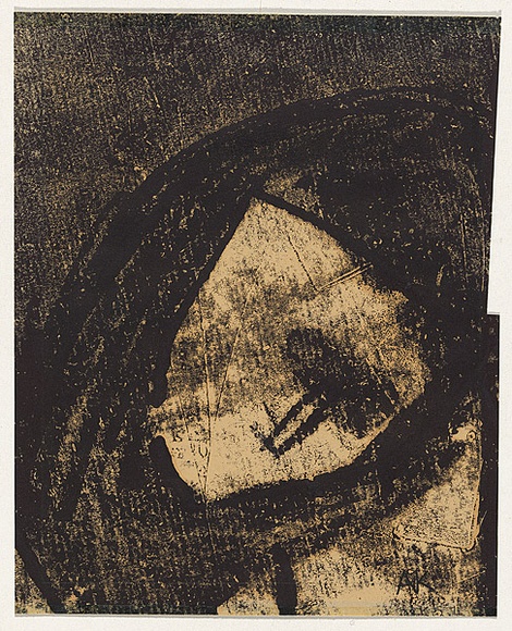 Artist: b'Kriegel, Adam.' | Title: b'Two heads (a)' | Date: 1950s | Technique: b'monotype, printed in black ink, from one plate'
