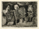 Artist: b'AMOR, Rick' | Title: b'Jesus, Trotsky and Angela.' | Date: 1968 | Technique: b'etching and aquatint, printed in black ink with plate-tone, from one plate' | Copyright: b'Image reproduced courtesy the artist and Niagara Galleries, Melbourne'