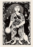 Artist: b'Martin, Seraphina.' | Title: b'The great mother' | Technique: b'woodcut, printed in black ink, from one block'