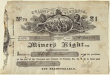 Artist: b'Calvert, Samuel.' | Title: bMiner's Right. | Date: 1860 | Technique: b'engraving, printed in black ink, from one copper plate'