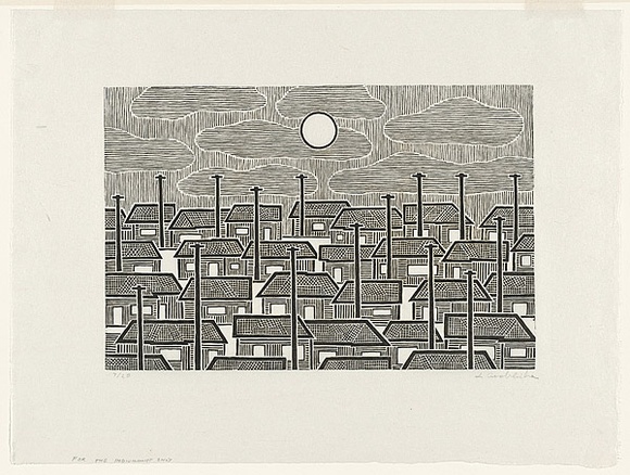 Artist: Groblicka, Lidia. | Title: For the individualist only | Date: 1969 | Technique: woodcut, printed in black ink, from one block