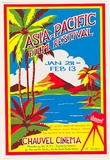 Artist: b'Debenham, Pam.' | Title: b'Asia-Pacific Film Festival.' | Date: 1986 | Technique: b'screenprint, printed in colour, from three stencils'
