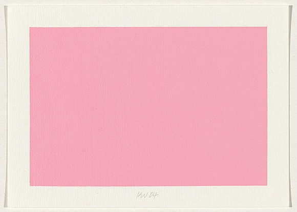 Artist: b'Wiebke, Karl.' | Title: b'not titled [pink]' | Date: 2004 | Technique: b'screenprint, printed in acrylic paint, from one stencil'