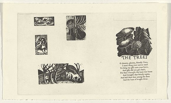 Artist: b'Owen, Ann.' | Title: b'The trees' | Date: 31 May 1991 | Technique: b'etching, printed in black ink, from one plate'