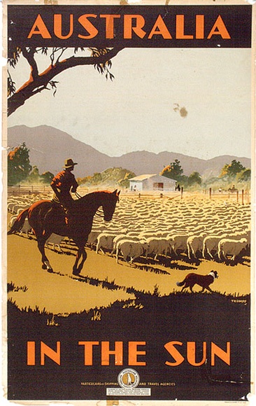 Artist: TROMPF, Percy | Title: Australia in the sun | Date: (1930-39) | Technique: lithograph, printed in colour, from multiple stones [or plates]