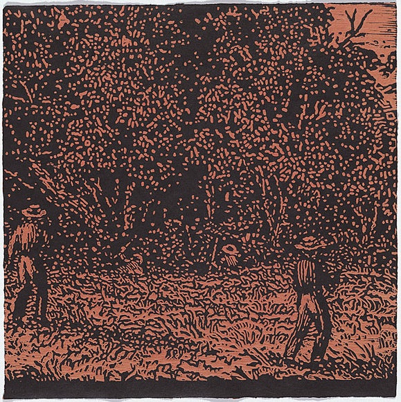 Artist: b'Bryant, Darren' | Title: bTravellers' tales. | Date: 1998 | Technique: b'linocut, printed in colour ink, with blind embossing, from seven plates'