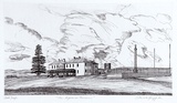 Artist: GRIFFITH, Pamela | Title: The La Perouse Museum | Date: 1987 | Technique: hardground-etching, printed in black ink, from two copper plates | Copyright: © Pamela Griffith