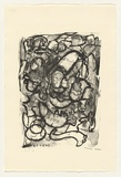 Artist: b'Berry, Dorothy.' | Title: b'not titled [abstract shapes]' | Date: 1990 | Technique: b'lithograph, printed in black ink, from one stone'