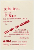 Artist: b'UNKNOWN' | Title: b'Co-op in crisis' | Date: 1979 | Technique: b'screenprint, printed in colour, from multiple stencils'