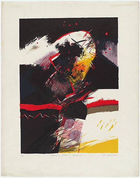 Artist: b'Mustchin, Jill.' | Title: b'Henry V, Battle of Agincourt' | Date: c.1974