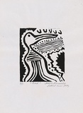 Artist: MACUMBOY, Vanessa | Title: Bird | Date: 1995 | Technique: linocut, printed in black ink, from one block