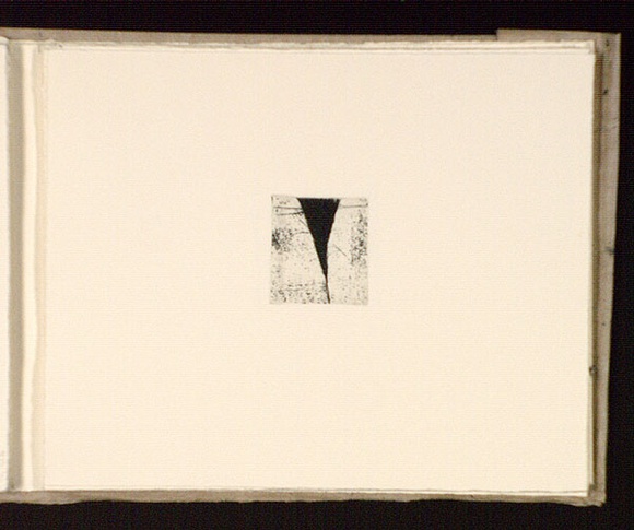 Artist: b'Mann, Gillian.' | Title: b'(Abstract triangle).' | Date: 1981 | Technique: b'etching, printed in black ink, from one plate'