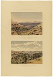 Artist: ANGAS, George French | Title: View from Hall's Gully looking over Angas Park; On the Barossa Surveys, looking north toward German Pass. | Date: 1846-47 | Technique: lithograph, printed in colour, from multiple stones; varnish highlights by brush