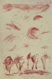 Artist: Trenfield, Wells. | Title: Breezy day red | Date: 1983 | Technique: lithograph, printed in red ink, from one stone