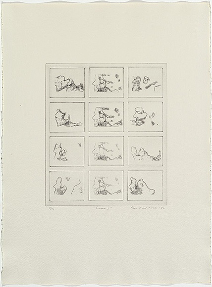 Artist: MADDOCK, Bea | Title: Game I | Date: 1972 | Technique: photo-etching and burnishing, printed in black ink