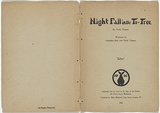 Artist: b'Rede, Geraldine.' | Title: b'Title page: Night fall in the ti-tree.' | Date: 1905 | Technique: b'woodcut, printed in black ink in the Japanese manner, from one block; with letter-press' | Copyright: b'\xc2\xa9 Violet Teague Archive, courtesy Felicity Druce'