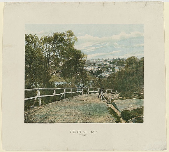 Artist: b'Phillip-Stephan Photo-Litho. and Typographic Process Co. Ltd.' | Title: b'Neutral Bay, Sydney' | Date: 1888 | Technique: b'photo-lithograph, printed in colour, from multiple stones'