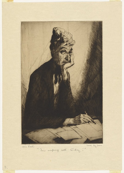 Artist: b'Dyson, Will.' | Title: b'Our poets: I\'m weeping well today.' | Date: c.1929 | Technique: b'drypoint, printed in black ink, from one plate'