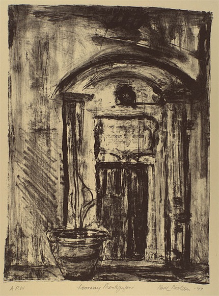 Artist: b'NICOLSON, Noel' | Title: b'Doorway montegufoni' | Date: 1997, March | Technique: b'lithograph, printed in black ink from one stone'