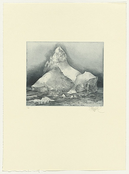 Artist: b'SCHMEISSER, Jorg' | Title: b'Berg II' | Date: 2002 | Technique: b'etching, printed in blue/grey ink, from one plate' | Copyright: b'\xc2\xa9 J\xc3\xb6rg Schmeisser'