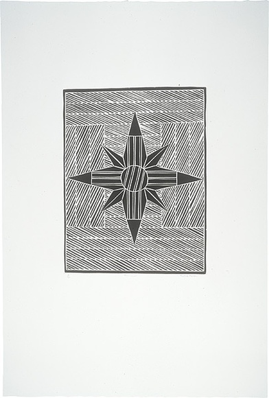 Artist: b'Marika, Banduk.' | Title: b'Yalangbara Suite' | Date: 2000 | Technique: b'linocut, printed in black ink, from one block'