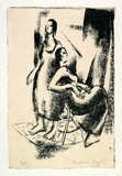Artist: b'Brash, Barbara.' | Title: b'(Woman seated, woman standing).' | Date: 1950s | Technique: b'lithograph, printed in black ink, from one plate'
