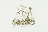 Artist: b'Olsen, John.' | Title: b'Tropical pond' | Date: 1988 | Technique: b'lithograph, printed in olive green ink, from one stone' | Copyright: b'\xc2\xa9 John Olsen. Licensed by VISCOPY, Australia'