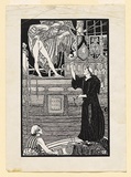 Title: proof for Queen Rosamond [plate 1] | Date: 1922 | Technique: lineblock, printed in black ink, from one block