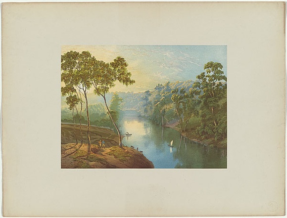 Artist: b'Chevalier, Nicholas.' | Title: b'The Yarra, Studley Park' | Date: 1865 | Technique: b'lithograph, printed in colour, from multiple stones'
