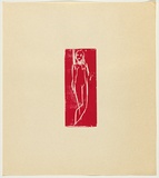 Artist: b'Johnson, Tim.' | Title: b'not titled' | Date: 1976 | Technique: b'woodcut, printed in brown ink, from one block' | Copyright: b'\xc2\xa9 Tim Johnson'