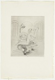 Artist: BOYD, Arthur | Title: (Lovers in the basement with landlady on the stairs) [variant VII]. | Date: 1970 | Technique: etching, printed in black ink, from one plate | Copyright: Reproduced with permission of Bundanon Trust