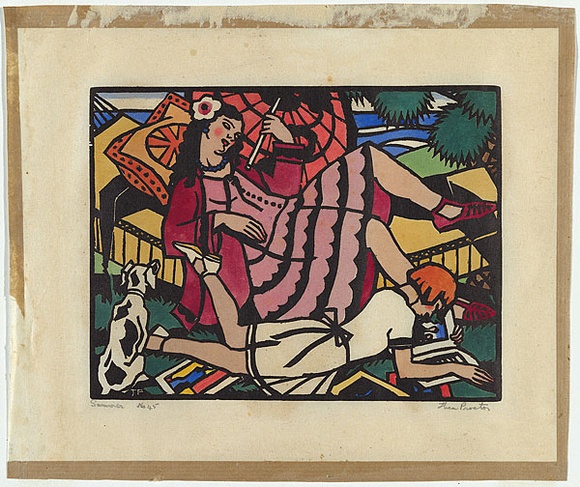 Artist: Proctor, Thea. | Title: Summer. | Date: 1930 | Technique: woodcut, printed in black ink, from one block; hand-coloured | Copyright: © Art Gallery of New South Wales