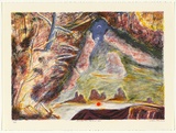 Artist: b'Robinson, William.' | Title: b'Darlington sun - Beechmont moon' | Date: 1993 | Technique: b'lithograph, printed in colour, from four stones'