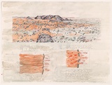 Artist: b'Wolseley, John.' | Title: b'Edge of the desert - Rodinga Range' | Date: 1993 | Technique: b'lithograph, printed in colour, from seven stones' | Copyright: b'\xc2\xa9 John Wolseley. Licensed by VISCOPY, Australia'