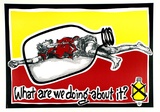 Artist: CAAMA | Title: Poster: What are we doing about it?. | Date: 1986 | Technique: lithograph, printed in colour, from multiple stones [or plates]