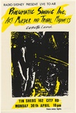 Artist: UNKNOWN | Title: Radio Sydney present live to air Pneumatic Swing Inc. Art murder and Tribal Madness cassette launch. | Date: 1984 | Technique: screenprint, printed in colour, from two stencils