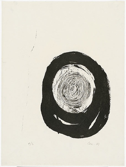 Artist: b'MADDOCK, Bea' | Title: b'Embryo' | Date: 1962 | Technique: b'lithograph, printed in black ink by hand-burnishing, from one stone'