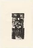 Artist: b'McBride, Janice.' | Title: b'The visitor' | Date: c.1988 | Technique: b'lithograph, printed in black ink, from one stone'