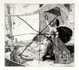 Artist: FEINT, Adrian | Title: Anthony and Cleopatra [Plate two]. | Date: c.1922 | Technique: etching, printed in black ink, from one plate | Copyright: Courtesy the Estate of Adrian Feint