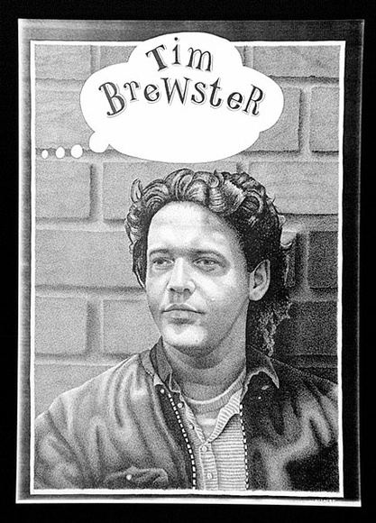 Artist: b'Febey, Rodney.' | Title: b'Tim Brewster.' | Date: 1982 | Technique: b'photocopy, printed in black ink, from hand drawn artwork'