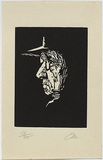 Artist: b'Millward, Clem.' | Title: b'not titled.' | Date: 1956-57 | Technique: b'linocut, printed in black ink, from one block'