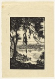 Artist: TRETHOWAN, Edith | Title: Mount's Bay Road towards Perth. | Date: c.1930 | Technique: wood-engraving, printed in black ink, from one block