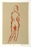 Artist: b'Sumner, Alan.' | Title: b'Standing nude (No.1)' | Date: 1944-46 | Technique: b'screenprint, printed in colour, from two stencils'